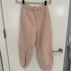 Aritzia Pink Elastic Waist Sweatpants